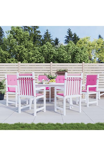 Concept Perne pentru scaune cu spătar mic, 6 buc., roz, textil