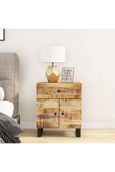 Concept Noptieră, 50x33x60 cm, lemn masiv mango și lemn prelucrat
