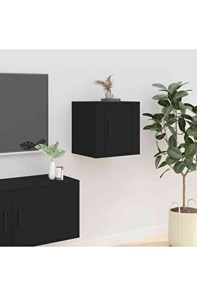 Concept Dulap TV montat pe perete, negru, 40x34,5x40 cm