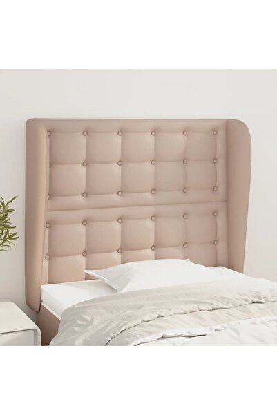 Concept Tăblie pat cu aripioare cappuccino 103x23x118/128 cm piele