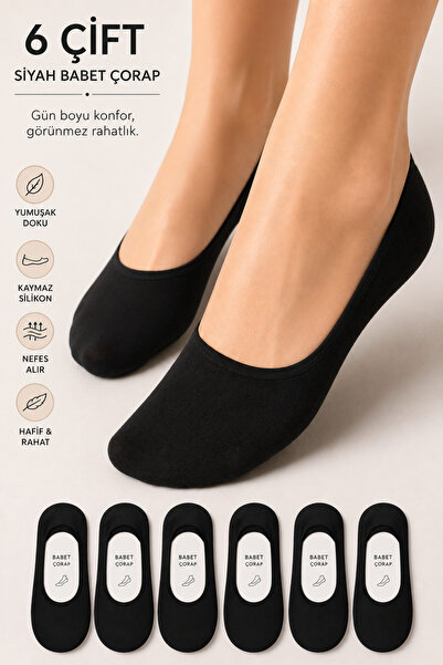 Bilal Çınar Tekstil Bamboo Ballerina Socks Seamless Silicone Breathable Unise...