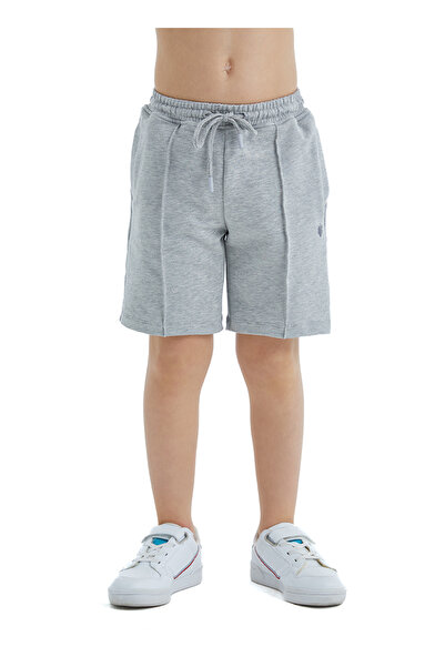 Blackspade Boy's Gray Melange Shorts - 40480