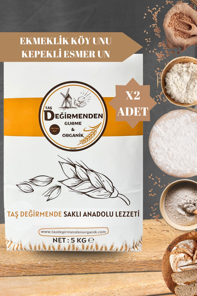 Taş Değirmenden Organik Ekmeklik Köy Unu - Kepekli Esmer Un - 10 Kilo