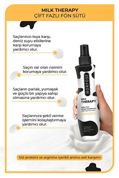 Morfose Milk Therapy Fön Suyu 240 ml - Isıya Karşı Koruma