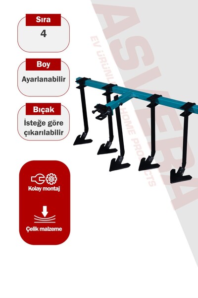 Genel Markalar Asvera 5'li Kazayağı Çapa Makinesi Aparatı - 100 cm Genişlikte...