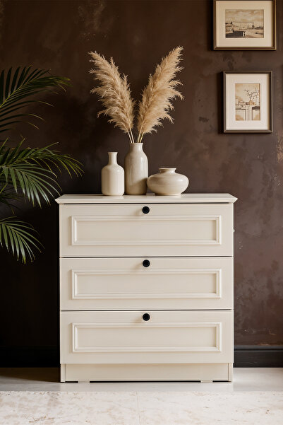 SARMOBİ Mira 3 Çekmeceli Şifonyer 78x79x43 cm Aytaşı – Country Tasarım