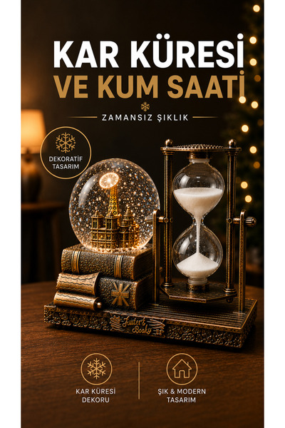 BENT Kum Saatli Eyfel Kulesi Kristal Küre Dekoratif Masa Lambası Nostaljik Ma...