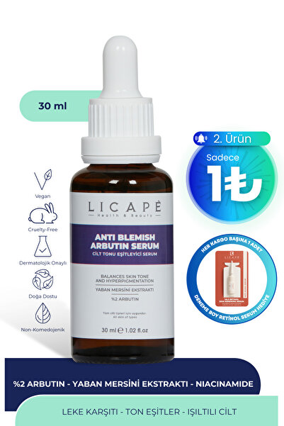 Licape Leke Karşıtı Cilt Tonu Dengeleyici %2 Arbutin Serumu