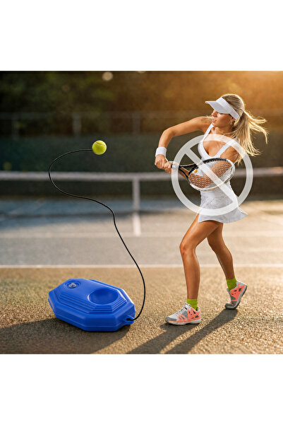 Boldy Elastik Tenis Eğitim Seti - Solo Tennis Trainer - Tenis Antrenman Bidon...
