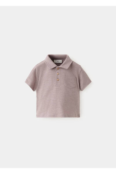 MANGO Baby Göğsü cepli koton polo tişört