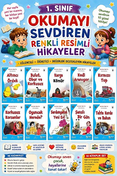 Üçgen Yayıncılık 1. Sınıf Okumayı Sevdiren Renkli Resimli Hikayeler 16- 10 Kitap