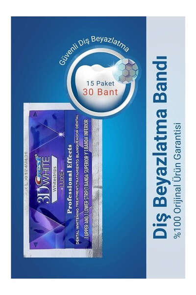 CREST Professional Effects Diş Beyazlatma Bantları (15Paket / 30 Bant)