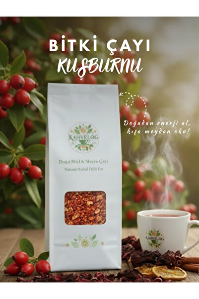 KAHVELOG Kuşburnu Çayı 500gr(Doğal Kurutulmuş, Katkısız)