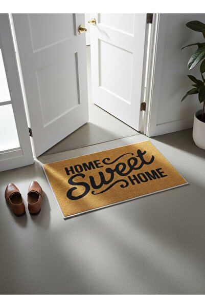 Başak Ev Tekstili Modern Digital Printed Non-Slip Base 40X60 cm Doormat - Bal...