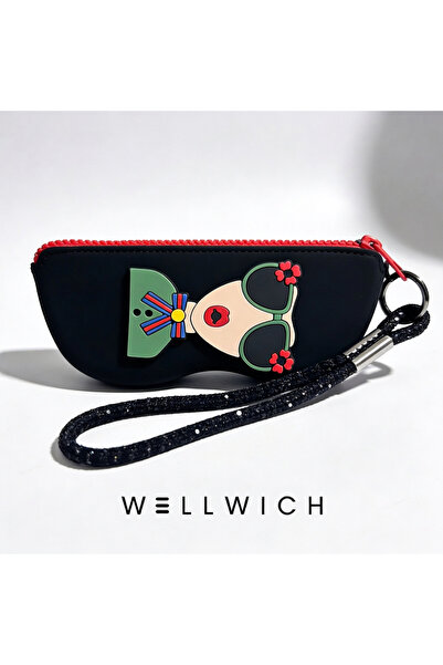 wellwich Silikon Kalemlik ve Gözlük Kılıfı Çok Amaçlı Fermuarlı Organizer Siy...