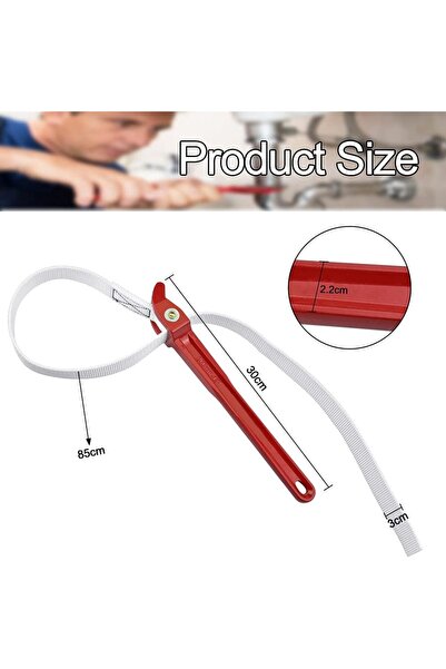 Arabest 12-Inch Strap Wrench, Adjustable Belt for Jar Lids, Oil Filter, Plumb...