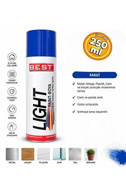 Best Çok Amaçlı Sprey Boya 250 ml Mavi