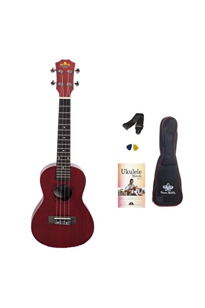 Havana HK-214RD MAUN CONCERT UKULELE KIRMIZI SET(KILIF-ASKI-METHOD-PENA HEDİY...