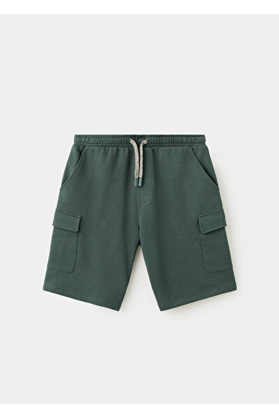 MANGO Kids İp detaylı kargo bermuda şort