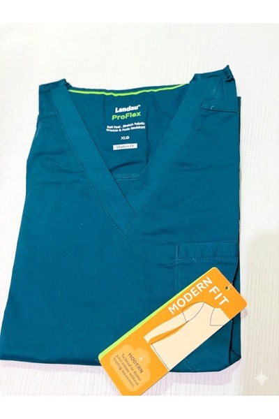 Landau طقم سكرب طبي رجالي/نسائي من ProFlex - زي طبي مرن (2-Way Stretch)، مقاو...