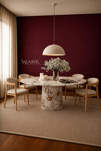 MIARIK DESIGN Dewralomen- Menekşe Mermer Yemek Masası