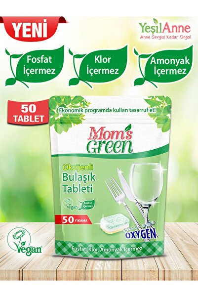 Mom's Green Oksijenli Bulaşık Makinesi Tableti 50 Adet