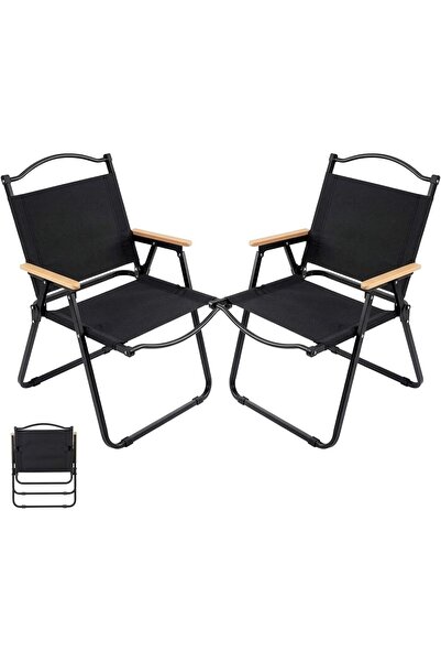 Cady One Folding Camping Chair with Comfortable Backrest and Armrests Heavy D...