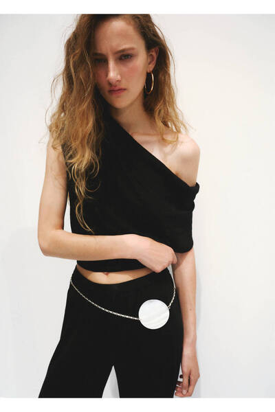 MANGO Woman Orta bel şalvar pantolon