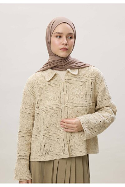 Freshscarfs Penye Şal Vizon