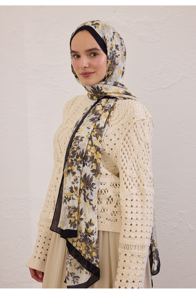 Freshscarfs Emmett Desen Rami Şal Siyah