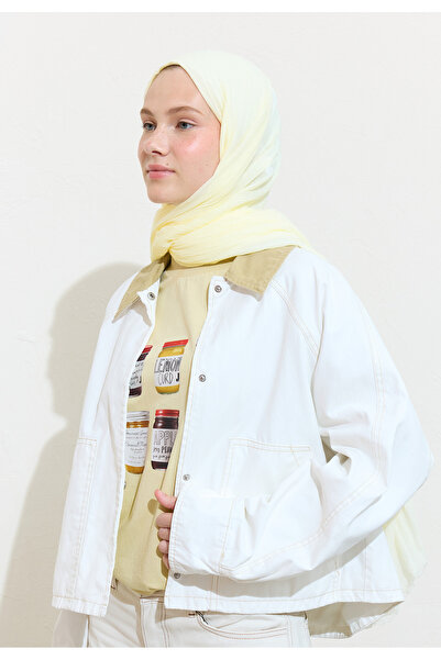 Freshscarfs Pamuklu Keten Şal Coconut Mılk