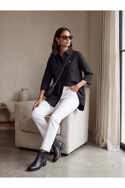 FARREN Black A-Line Women's Shirt Frn1100 - Comfortable Design