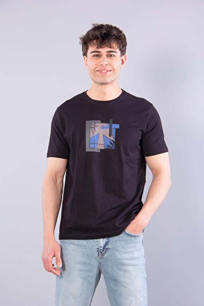 Mckanzie 7401 Tricou cu guler rotund și imprimeu în formă de jerseu
