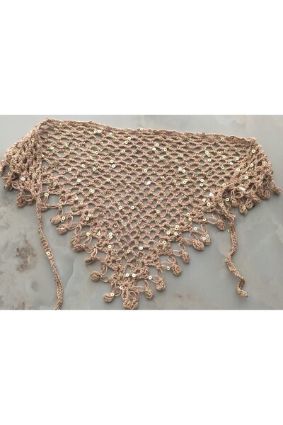örgü pullu saç bandana