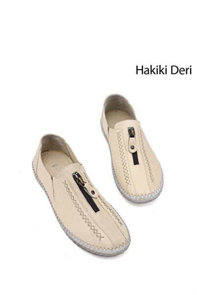 GÖNDERİ(R) Pantofi confortabili de damă, bej, din piele naturală
