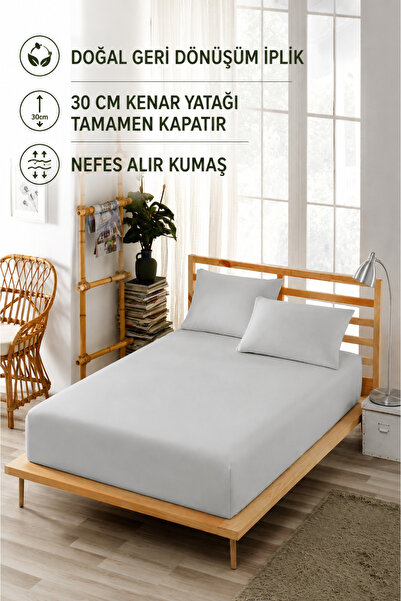 ELY PARKER Lastikli Çarşaf Takımı (Nevresim Kumaşı) Pamuklu-Yastık Kılıflı, Çift Kişilik veya Tek Kişilik
