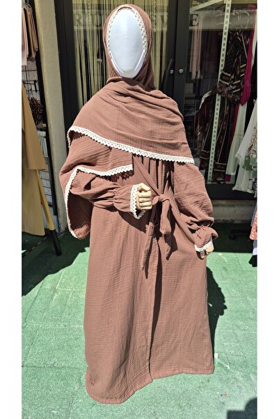 Nurul kisve Muslin Prayer Dress and Headscarf
