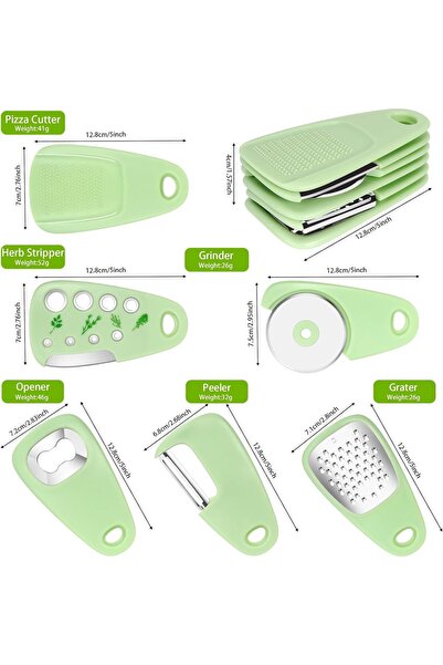 Arabest 6 set Multi-function Kitchen Tools Vegetable Peeler Grater