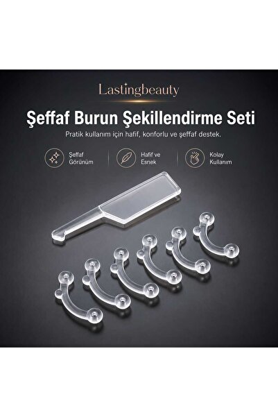 lasting beauty 6 Adet Şeffaf Burun Kaldırma Aparatı Burun Düzeltici Burun Şek...