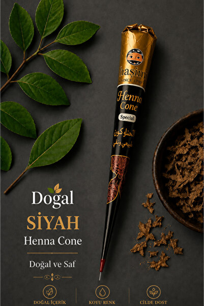 hennadibace Siyah Hint Kınası Külah Hint Kınası - Black Henna Cone Tattoo Hen...