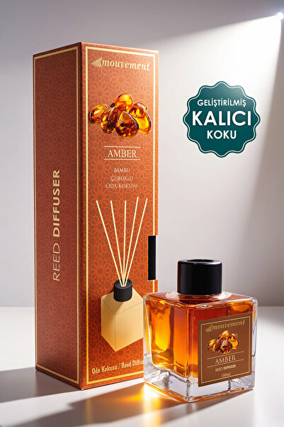 MOUVEMENT Amber Esintisi 100 ml Çubuklu Oda Kokusu Evinize Lüks ve Rahatlatıc...