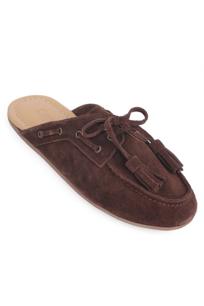 Capone Outfitters Papuci de damă Shellie din piele naturală, din piele întoar...
