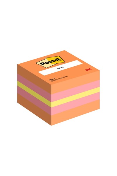 Generic Brand Notițe adezive 51 x 51 mm 400 coli mini cub 3M roz/galben