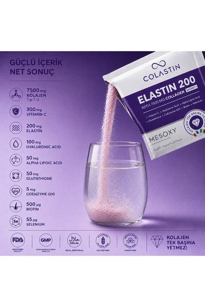 Colastin Collegen 7500 Mg, Elastin 200 Mg & 30 Sachets X2