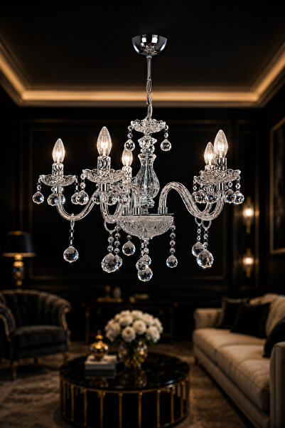 Almira 6-Piece Transparent Glass Arm Lighting