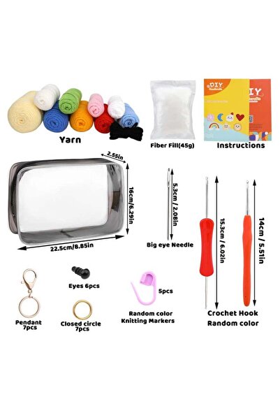Arabest Crochet Kit for Beginners & Grown-ups,Starter Kit with 10 Colors Yarn...
