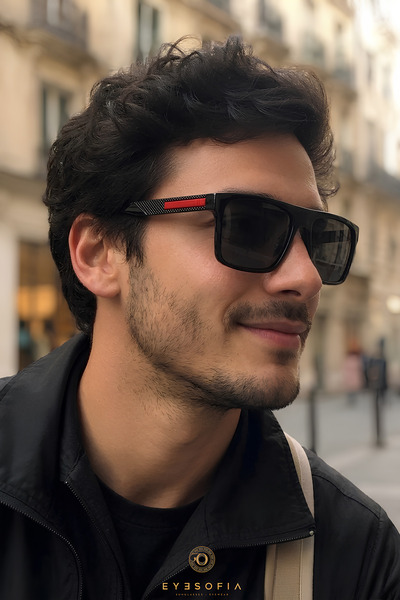 Eyesofia Lorenzo Yüksek Kalite Kemik Siyah Unisex Güneş Gözlüğü