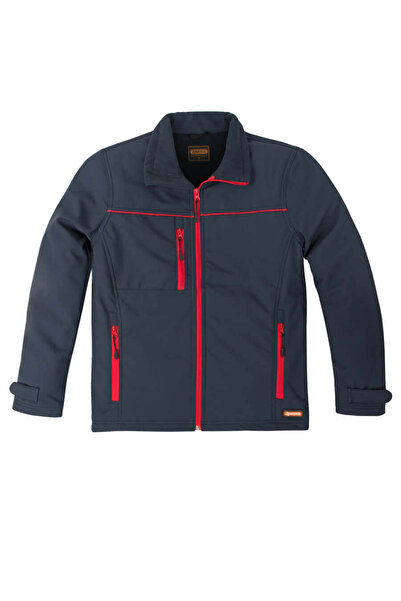 İŞMONT Unisex Navy Blue Full Zip Fleece Softshell Jacket Regular Pockets Polo...