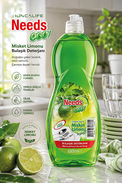 Huncalife Hl Needs Eco Bulaşık Deterjanı 680 Ml - Misket Limonlu