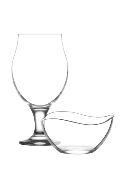 LAV Set de pahare de pub, 6 piese (4 pahare de bere, 1 bol mediu)